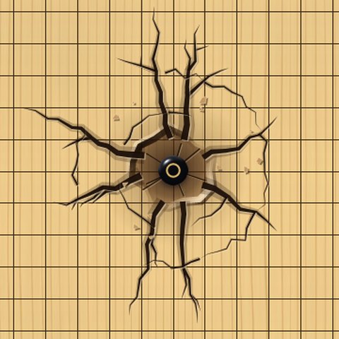 Cooled cracks in the wood